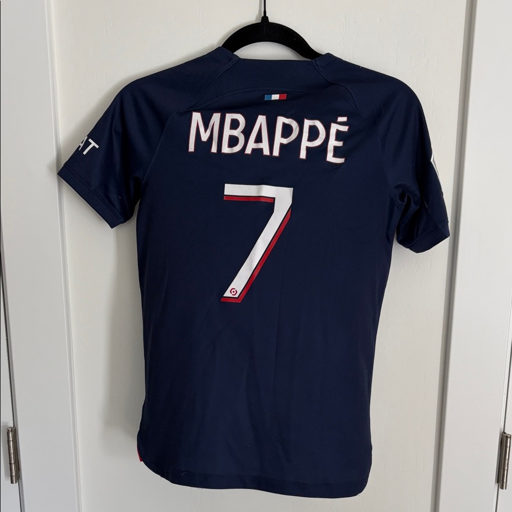 Nike Navy and Light Blue Dri-Fit Soccer Jersey